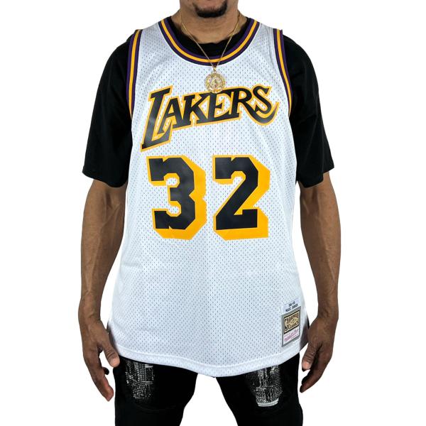 Mitchell&amp;Ness ~b`FAhlX CJ[Y ^Ngbv }WbNW\ 32   zCg ubN HWC LAKERS MAGIC JOHNSONtt69