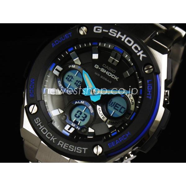 CASIO カシオ G-SHOCK G-ショック G-STEEL Gスチール GST-S100D-1A2 ブルー×シルバー 腕時計 海外モデル :GST -S100D-1A2:腕時計ショップ newest - 通販 - Yahoo!ショッピング