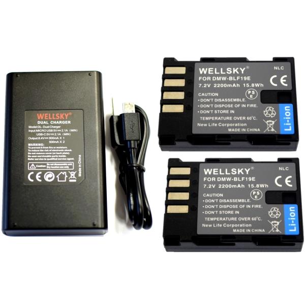 DMW-BLF19 / BP-61 ݊obe[ 2200mAh 2 + DMW-BTC10 DMW-BTC13 / BC-61 fA USB } ݊[d obe[`[W[ 1 Panasonic Sigma