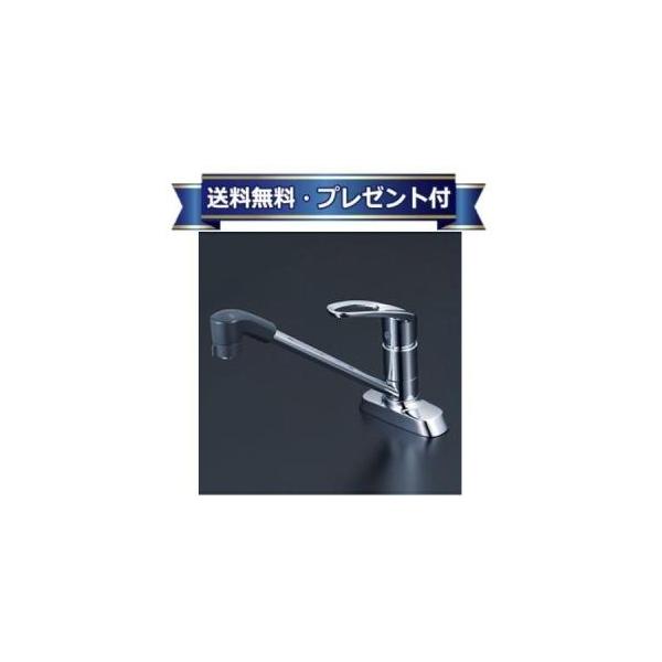 KVK キッチン用 シングル混合栓 KM5081TF【新品・未使用品】 KVK シングルシャワー付混合栓(260mmパイプ付) KM5081TF (水栓金具