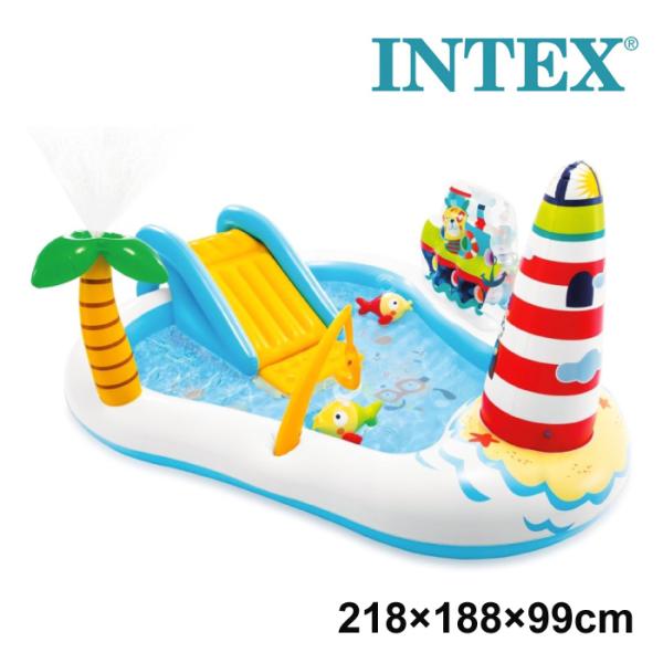 他サイト： 日本正規品 インテックス INTEX フィッシングファンプレイセンター 218cm×188cm×99cm U-57162 ビニールプール 家庭用プールの商品画像