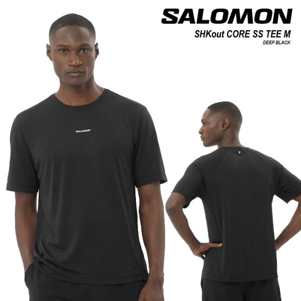 日本正規品 ランニング ウェア サロモン SALOMON SHKout CORE SS TEE Deep Black シェイクアウト 半袖 Tシャツ メンズ 2026FW
