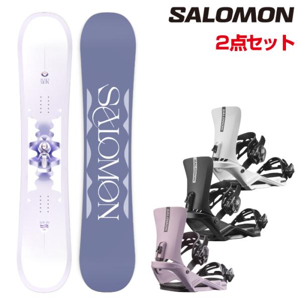 爆買 日本正規品 取付可能 スノーボード ビンディング 2点セット サロモン SALOMON LOTUS + RHYTHM ロータス リズム 板 バインディング レディース 25-26