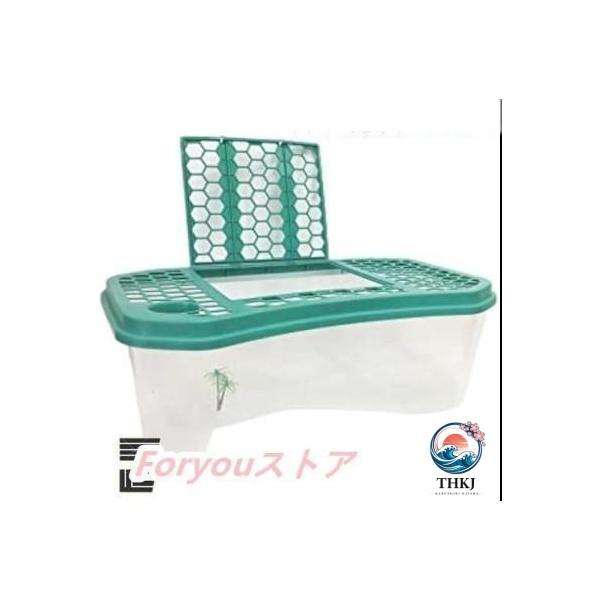 カメ用水槽 大きい カメ 水槽 亀の水槽 60CM 74CM 亀 飼育ケース ボックス タートルタンク 日向ぼっこ台 ミドリガメ クサガメ スッポン 観察 排水孔 階段 エサ皿