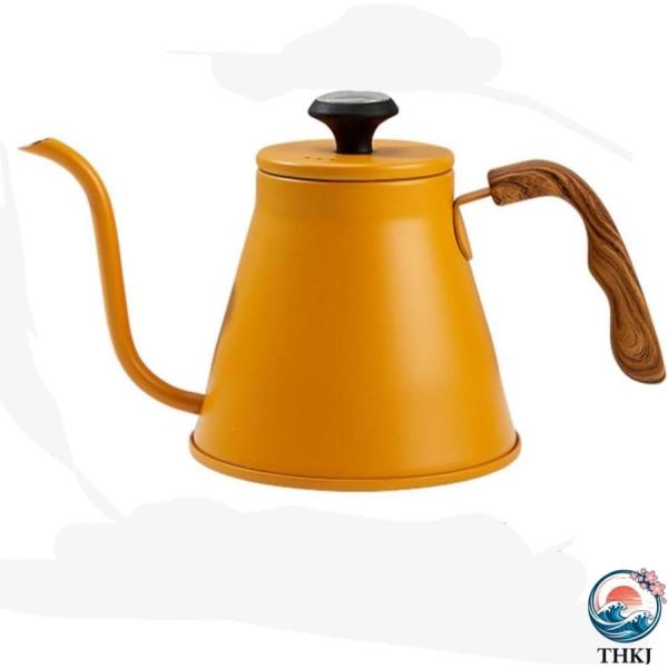 コーヒーケトル 細口 1200ML コーヒーポット ドリップ用 直火 IH 対応 ドリップポット ステンレス製 ドリップケトルキャンプ ケトル 温度計付き やかん お