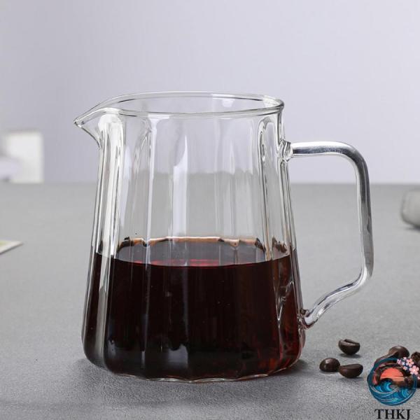 コーヒーポット 割れない 高ホウ素シリカガラス材料 耐熱ガラス 直火対応 耐寒性 ハンドル付き コーヒーサーバー 透明 電子レンジ 食洗機対応 コーヒー用