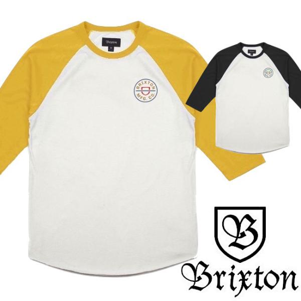 BRIXTON 5003 ブリクストン Tシャツ ラグラン 七分丈 灰 Wheeler BRIXTON 5003 ブリクストン Tシャツ ラグラン 七分丈 灰 Wheeler