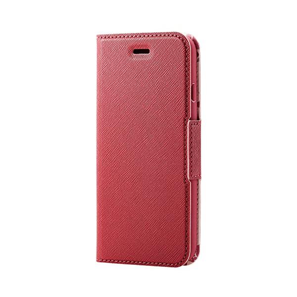 エレコム iPhone SE (第2世代/第3世代) / 8 / 7 用 ケース 手帳型 レザー 薄型 UltraSlim ディープピンク PM-A22SPLFUJPND