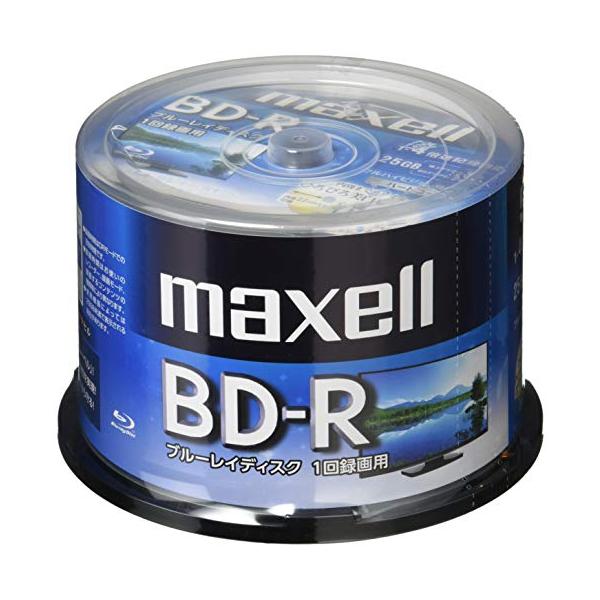 マクセル(maxell) 録画用 (1回録画用) BD-R 地上デジタル180分 BSデジタル130分 4倍速対応 インクジェットプリンタ対応ホワイト(ワイド印刷) 50枚 ス