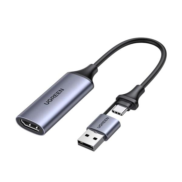 UGREEN HDMI キャプチャーボード Switch対応 4K＠60Hz Type C&USB 1080P@30Hz キャプチャ ゲーム録画/ビデオ録画/ライブ配信 iPad OS17/Mac/Windows/