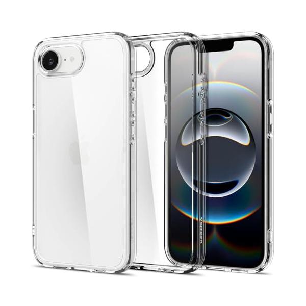 Spigen 【創業19年の技術力】 iPhone 17e / 16e ケース クリア 透明 ストラップホール 米軍MIL規格 バンパー 耐衝撃 ウルトラ・ハイブリッド ACS0916