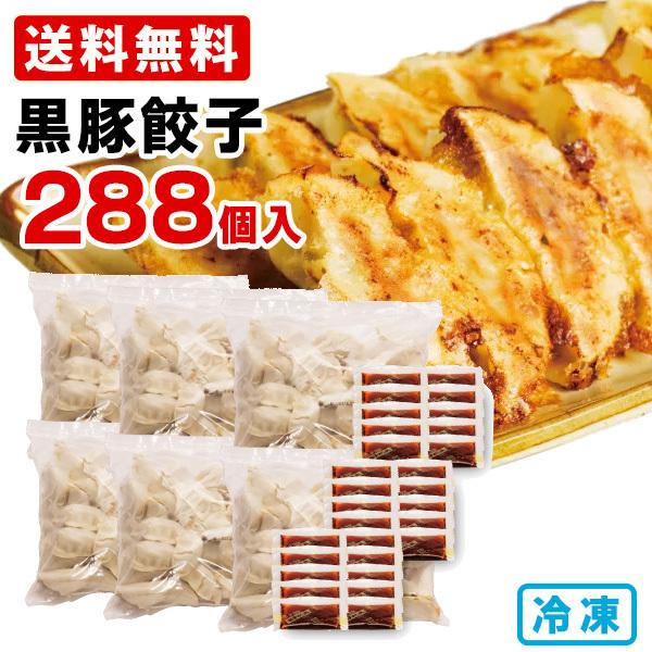博多ラーメン　げんこつ　黒豚餃子288個　(48個入り×6袋)　送料無料　冷凍 ギフト 贈り物 敬老の日