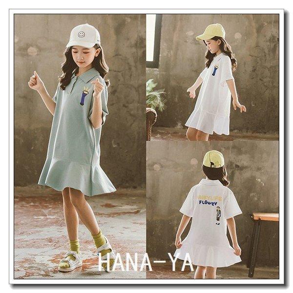 子供服 ワンピース 半袖 春夏 女の子 キッズワンピース ロングtシャツ 折り襟 チュニック 子供ドレス ジュニア おしゃれ 可愛い 涼しい 薄手 新品 150cm 160cm Hnya Lybsu295 Next City 通販 Yahoo ショッピング