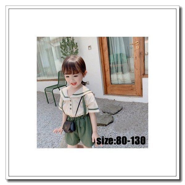 子供服 セットアップ トップス サロペットパンツ 半ズボン 女の子 半袖 コットン ボトムス おしゃれ ベビー 夏 学園風 カジュアル 人気 可愛い 卒園式 入学式 Hnya Nakdp713 Next City 通販 Yahoo ショッピング