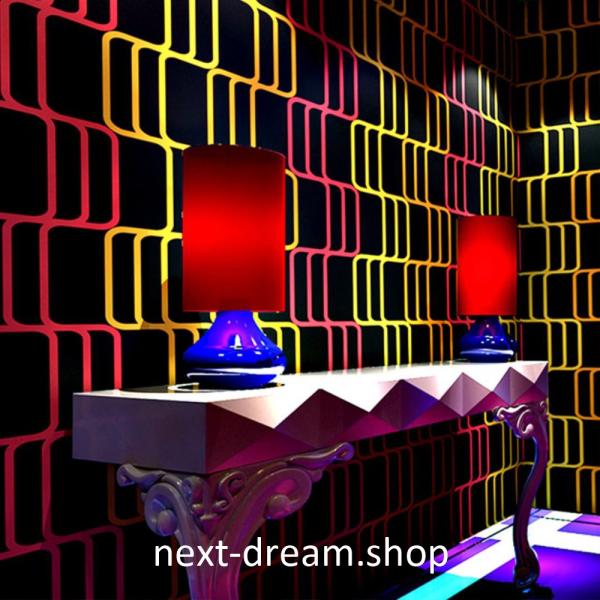 赤 黄 Pvc 寝室 カビ対策 おしゃれクロス 装飾 寝室 壁紙 53 1000cm エレクトロ 防水 防水 H Next Dream Shop 派手 ３d 内装 インテリア リビング H