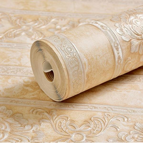 ３d 壁紙 53 1000cm レトロ ダマスク柄 カビ対策 Diy 不織布 壁紙 カビ対策 防湿 住宅設備 防水 吸音 インテリア 寝室 リビング H H Next Dream Shop
