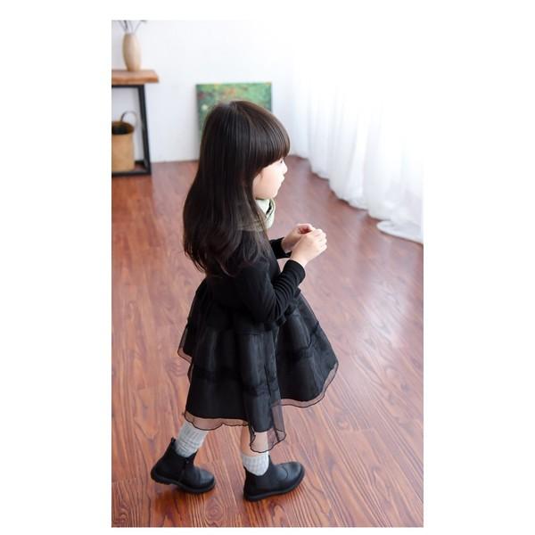韓国子供服 ワンピース フォーマル キッズドレス チュールワンピース 長袖 リボン Kids Dress 上下セット チュールスカート 子供ドレス Buyee Servicio De Proxy Japones Buyee Compra En Japon