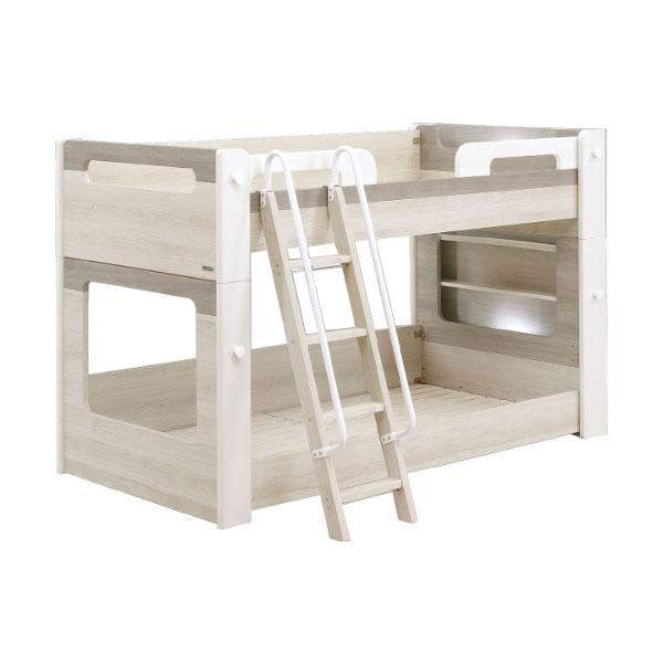 ■サイズ(cm) W214×D113×H135 床面高 (上段）104 （下段）10/16.5  ■カラー LGY(ライトグレー)  ■材質 ベッド本体：オーク柄プリント紙化粧繊維板,スチール ■仕様 ■仕上げ・加工 カラー塗装部：ウレタン...