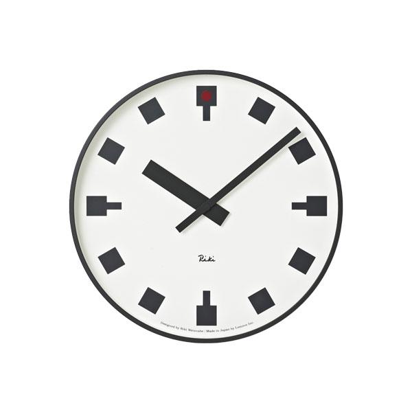 日本製 [日比谷の時計 Φ25.6 掛時計 WR12-03] ウォールクロック 壁掛け時計 丸時計 視認性 ユニバーサルデザイン タイムレス 空間になじむ RIKI 渡辺力