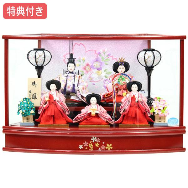 [サイズ(cm)]間口58×奥行37×高さ36.5[仕様]ケース飾り五人飾り衣裳着人形アクリルケース雪洞点灯式お道具：桜橘(注意事項)「北海道・沖縄・離島・その他配達不可地域」の場合「別途追加送料」が必要となります。ご注文後に当店より連絡後...