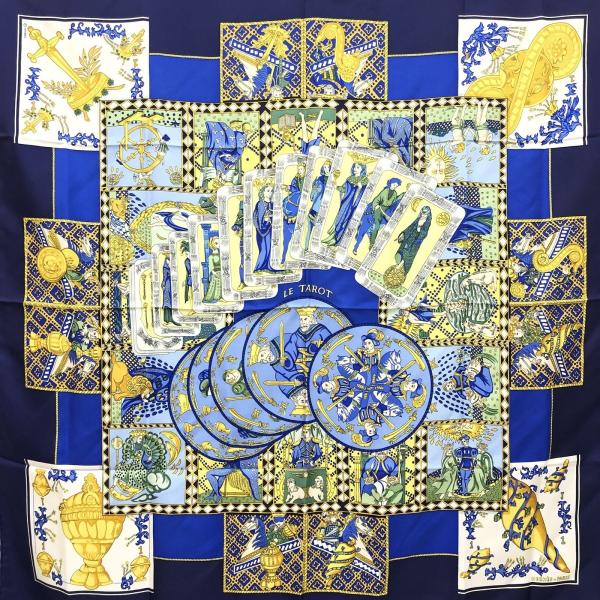 極美品 HERMES エルメス スカーフ カレ90 LE TAROT タロットカード