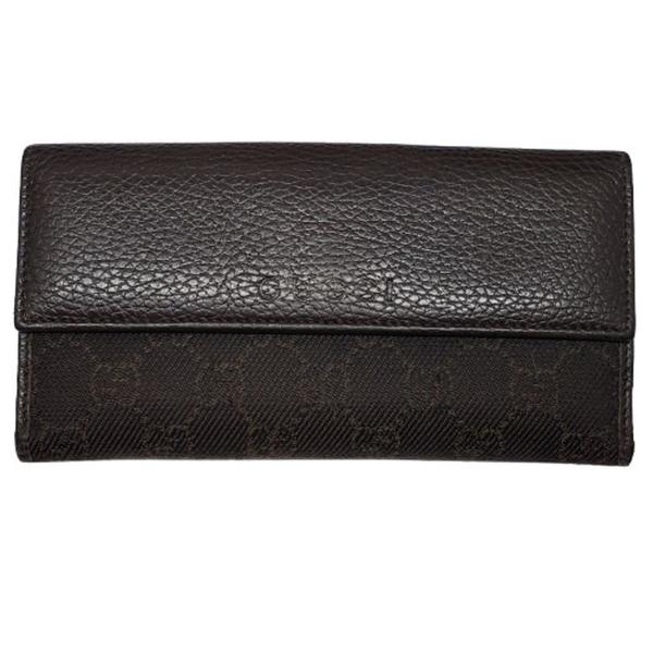 Gucci長財布 イタリア製 GUCCI グッチ 【lay2213D】 143389 GGキャンバス×レザー 長財布 ロング
