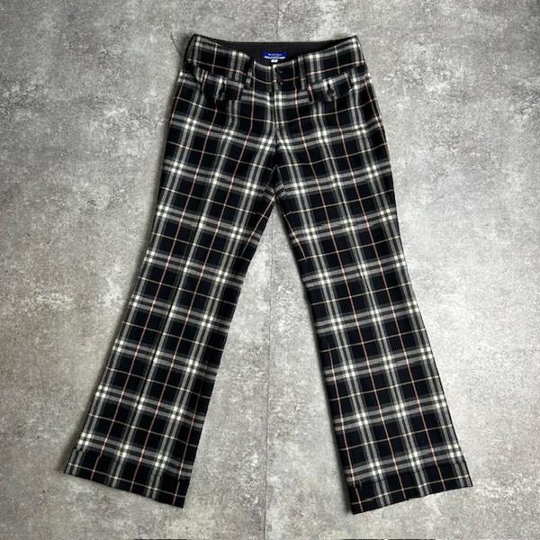 [美品]レディース バーバリーパンツスーツセットアップ38 三陽商会 BURBERRY バーバリー 【lay2487D】 BLUE LABEL ブルーレーベル