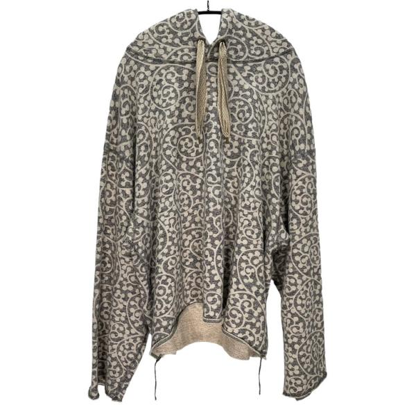 キャピタルkapital 蛸唐草 ナマズパーカー KAPITAL 【men211Y】 20SS チャコール杢裏毛タコ唐草柄ptナマズ