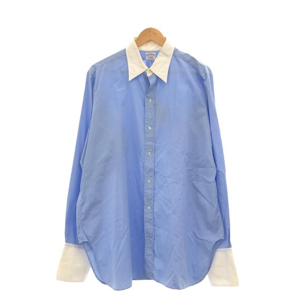 Brooks Brothers ブルックスブラザーズ ~70’s クレリックシャツ 6ボタン ライトブルー 長袖シャツ ドレスシャツ BROOKS BROTHERS（ブルックスブラザーズ） 【men5677D】 ~70's