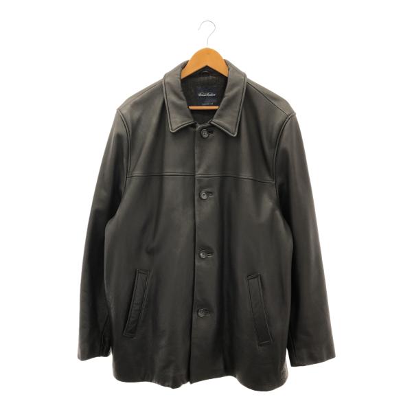 Brooks Brothers ブラック レザー ジャケット L カーコート USED Brooks Sport Leather Jacket