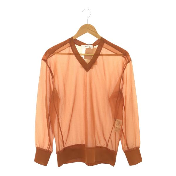 TOGA PULLA - TOGA PULLA トーガ プルラ サイズ38 Shiny jersey pullover ラメVネックジャージープルオーバートップス TP01-JK253 美品 TOGA PULLA（トーガ プルラ） トーガ プルラ 【lay4137M】 サイズ38