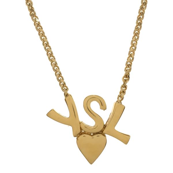 イヴサンローラン　ネックレス　チャーム　ハート　ゴールド Yves Saint Laurent イブサンローラン YSL ヴィンテージ ハート