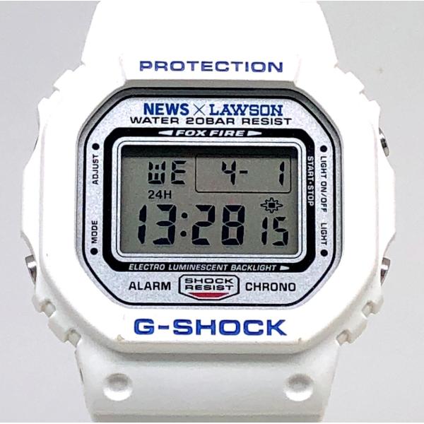 希少✨ニュース　G-SHOCK ホワイト NEWS × LAWSON コラボ G-SHOCK ジーショック 【ITO355ZWJSYK】 DW-5600VT NEWS×LAWSON