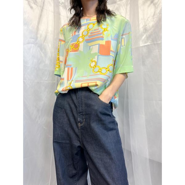 【夏割】CELINE シルクシャツ CELINE(セリーヌ) ｢CLASSIC SHIRT IN JACQUARD SILK｣シルク