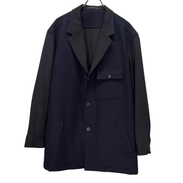 ヨウジヤマモト 16AW 3Bポケットテーラードジャケット Yohji Yamamoto Pour Homme 【men4060I】 98AW フロントネイビー