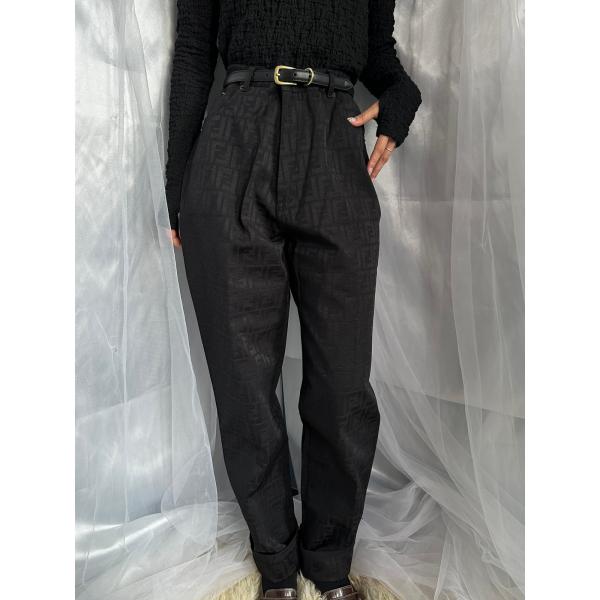 FENDI フェンディ 【lay4828D】 ズッカ柄 テーパードパンツ ボトムス