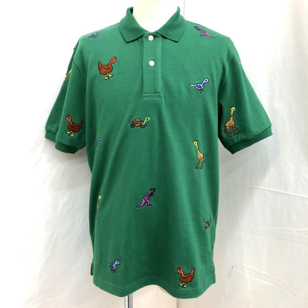 PALACE ポロシャツ グリーン S 極美品 PALACE パレス スケートボードズ ポロシャツ ANIMALS POLO