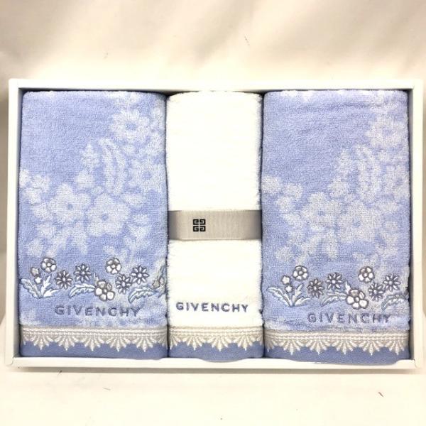 極美品 GIVENCHY ジバンシィ ジバンシー フェイスタオル ゲストタオル