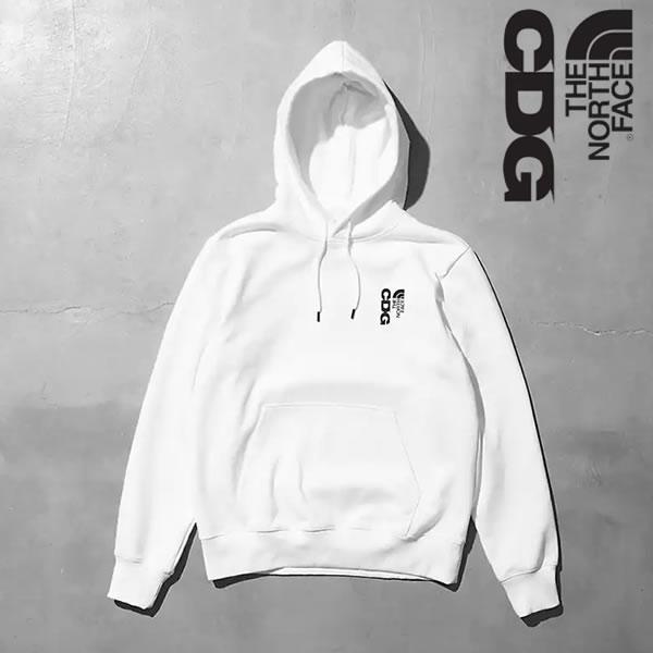 【正規品】CDG The North Face ICON Pullover Hoodie コムデギャルソン ノースフェイス USAモデル アイコン  プルオーバー フーディ パーカー 【9657485813-wht】