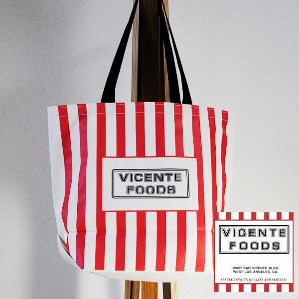 ���X�̍����X�[�p�[�yVISENTE FOODS�z�R�b�g���G�R�o�b�N/�g�[�g�o�b�O/�L�����o�X�o�b�O/�z���C�g×���b�h�yvic001-white�z