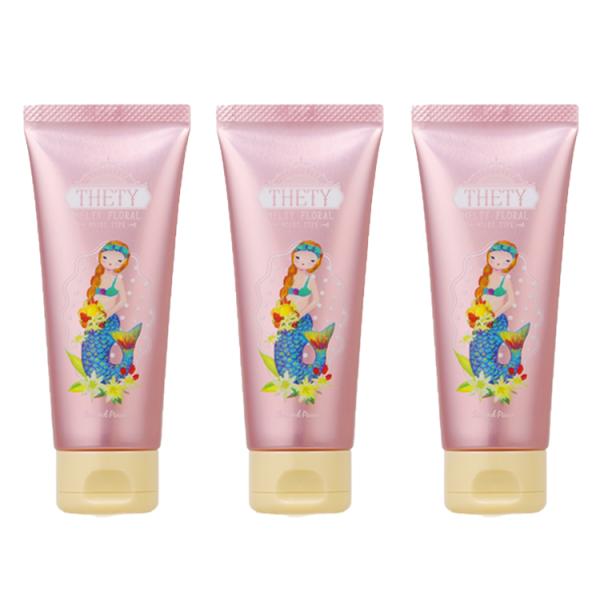 ■商品説明【THETY　3本セット】NEWパッケージ　8月1日発売！テクスチャーはそのままに、THETYでつくる魅惑のうっとり手肌素早く浸透し、サラリと軽やかな心地よい使用感のハンド＆ネイルクリームです。〇メルティフローラルの香り乾燥しがち...