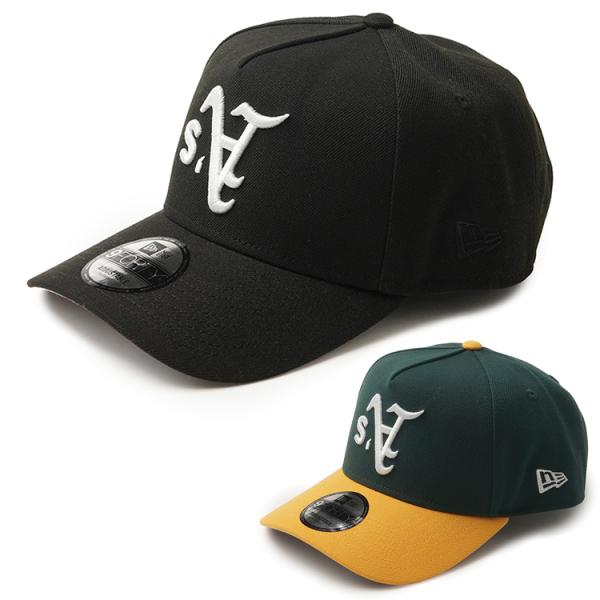 アスレチックス キャップ 帽子 NEW ERA ニューエラ アップサイドダウン 9FORTY A-Frame 海外限定 日本未発売