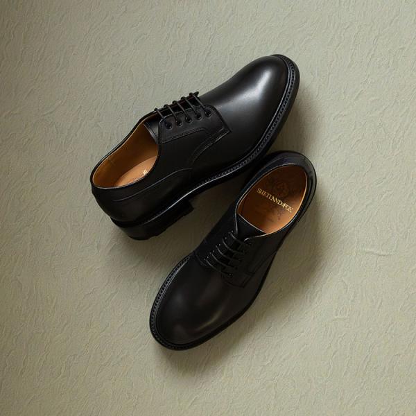 倍!倍!ストア対象エントリーしてポイント+5％ SHETLANDFOX シェットランドフォックス ハンプトンII プレーントウ 114F SF  ブラック 国内正規品