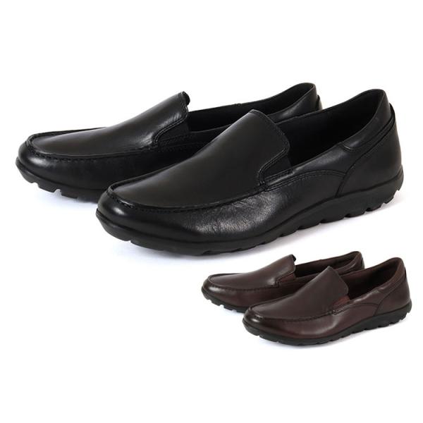 新品✨ロックポート【25.5】スリッポン ローファー レザー サイドゴア ROCKPORT - 最値!定12100円!ロックポート スリッポン サイドゴア