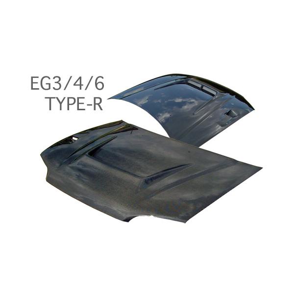 スタウト EG3/EG4/EG6 シビック エアロボンネット タイプR FRP製
