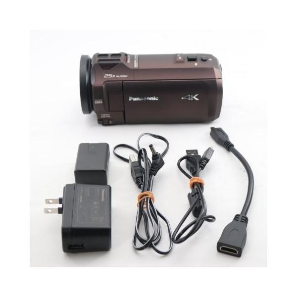 パナソニック 4K ビデオカメラ 64GB 光学20倍ズーム カカオ