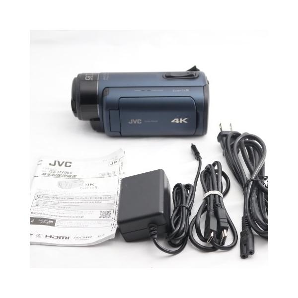 JVC 防水ビデオカメラ GZ-RY980-A ディープオーシャンブルー JVCKENWOOD JVC ビデオカメラ Everio R 4K撮影 防水 防塵 ディープ