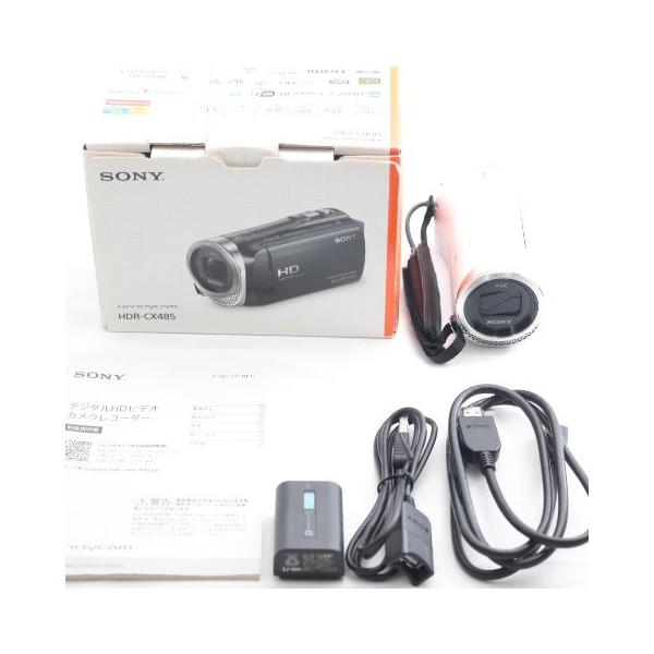 SONY ビデオカメラ HDR-CX485 32GB 光学30倍 ホワイト Handycam WC 