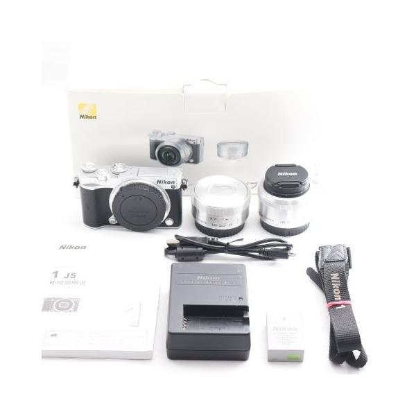 Nikon ミラーレス一眼 Nikon1 J5 ダブルレンズキット シルバー J5WLKSL 