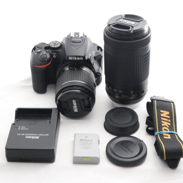 デジタル一眼レフカメラ D5600 ダブルズームキット ブラック D5600WZ Nikon デジタル一眼レフカメラ D5600 ダブルズームキット ブラック